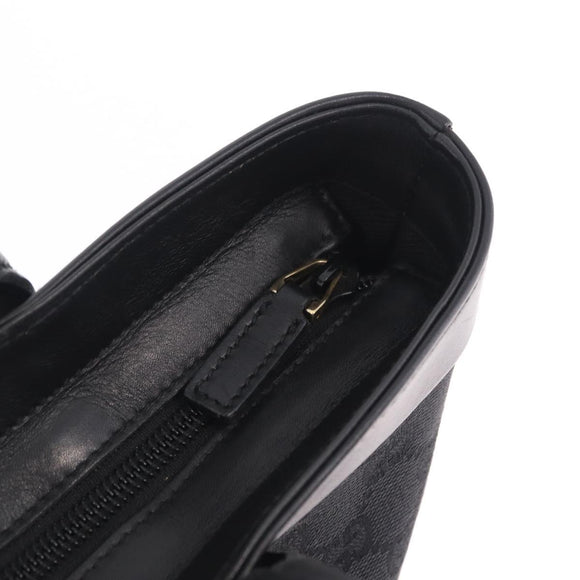 GUCCI GG Canvas Tote Bag Black Silver 33890 Auth am13174V