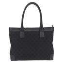GUCCI GG Canvas Tote Bag Black Silver 33890 Auth am13174V-2