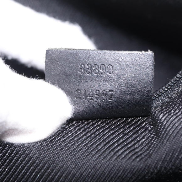 GUCCI GG Canvas Tote Bag Black Silver 33890 Auth am13174V