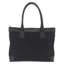 GUCCI GG Canvas Tote Bag Black Silver 33890 Auth am13174V-3