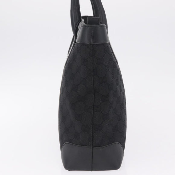 GUCCI GG Canvas Tote Bag Black Silver 33890 Auth am13174V