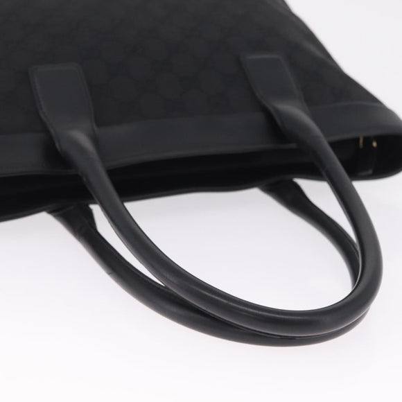 GUCCI GG Canvas Tote Bag Black Silver 33890 Auth am13174V