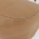 PRADA Shoulder Bag Leather Beige Silver Auth am13182V-13