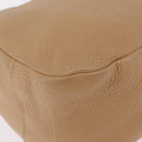 PRADA Shoulder Bag Leather Beige Silver Auth am13182V-14