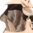 PRADA Shoulder Bag Leather Beige Silver Auth am13182V-21