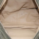 PRADA Mini Boston Bag Boston Bag Leather Khaki Silver Auth am13191V-18