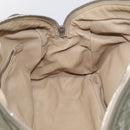 PRADA Mini Boston Bag Boston Bag Leather Khaki Silver Auth am13191V-19