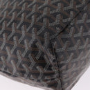 Goyard Herringbone Saint Louis PM Tote Bag PVC Black Silver Auth am13193A-12
