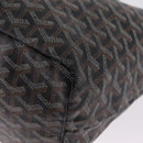 Goyard Herringbone Saint Louis PM Tote Bag PVC Black Silver Auth am13193A-13