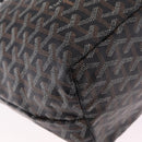 Goyard Herringbone Saint Louis PM Tote Bag PVC Black Silver Auth am13193A-14