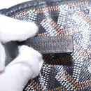 Goyard Herringbone Saint Louis PM Tote Bag PVC Black Silver Auth am13193A-24
