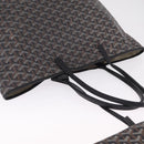 Goyard Herringbone Saint Louis PM Tote Bag PVC Black Silver Auth am13193A-6
