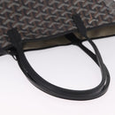 Goyard Herringbone Saint Louis PM Tote Bag PVC Black Silver Auth am13193A-7