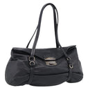 PRADA Shoulder Bag Leather Black Silver Auth am13197V-1