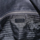 PRADA Shoulder Bag Leather Black Silver Auth am13197V-15