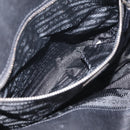 PRADA Shoulder Bag Leather Black Silver Auth am13197V-20