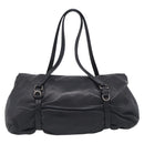 PRADA Shoulder Bag Leather Black Silver Auth am13197V-3