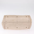 Chloe Paddington Hand Bag Leather Beige Gold Silver Auth am13198V-11