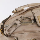 Chloe Paddington Hand Bag Leather Beige Gold Silver Auth am13198V-19