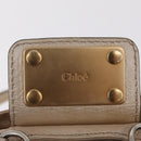 Chloe Paddington Hand Bag Leather Beige Gold Silver Auth am13198V-20