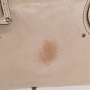 Chloe Paddington Hand Bag Leather Beige Gold Silver Auth am13198V-4