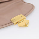 Miu Miu Matelasse Hand Bag Leather 2way Pink Gold Auth am13204V-20