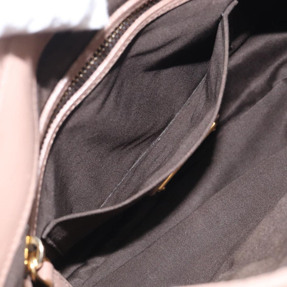 Miu Miu Matelasse Hand Bag Leather 2way Pink Gold Auth am13204V