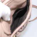 Miu Miu Matelasse Hand Bag Leather 2way Pink Gold Auth am13204V-30