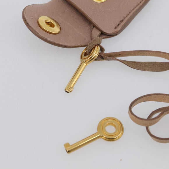 Miu Miu Matelasse Hand Bag Leather 2way Pink Gold Auth am13204V