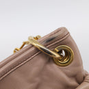 Miu Miu Matelasse Hand Bag Leather 2way Pink Gold Auth am13204V-35