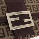FENDI Zucchino Canvas Long Wallet Brown Gold Auth am13205V-12