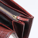 FENDI Zucchino Canvas Long Wallet Brown Gold Auth am13205V-22