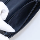 GUCCI GG Canvas Guccissima Long Wallet Leather Black Silver 481727 Auth am13207V-21