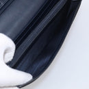 GUCCI GG Canvas Guccissima Long Wallet Leather Black Silver 481727 Auth am13207V-22