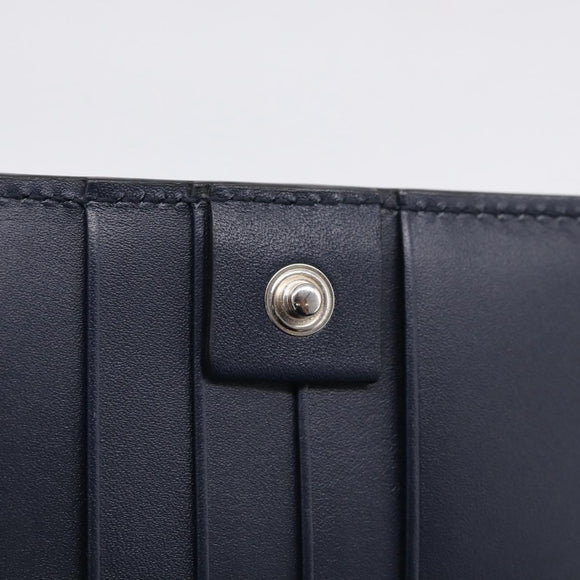 GUCCI GG Canvas Guccissima Long Wallet Leather Black Silver 481727 Auth am13207V