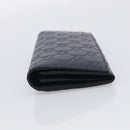 GUCCI GG Canvas Guccissima Long Wallet Leather Black Silver 481727 Auth am13207V-4