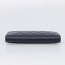 GUCCI GG Canvas Guccissima Long Wallet Leather Black Silver 481727 Auth am13207V-6