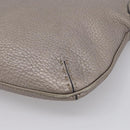 FENDI Celeria Shoulder Bag Leather Silver 8BT146 Auth am13209V-13
