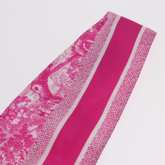 Christian Dior Mitza Scarf Silk Pink Auth am13212M