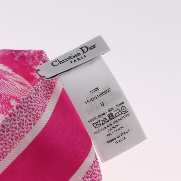 Christian Dior Mitza Scarf Silk Pink Auth am13212M
