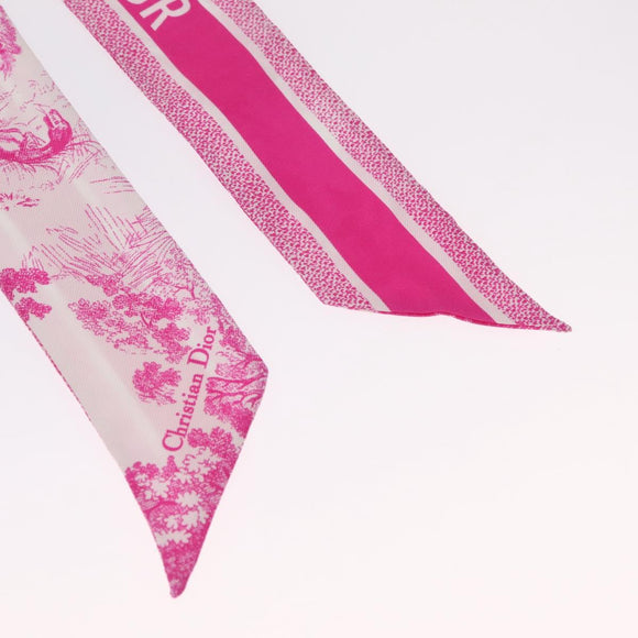 Christian Dior Mitza Scarf Silk Pink Auth am13212M