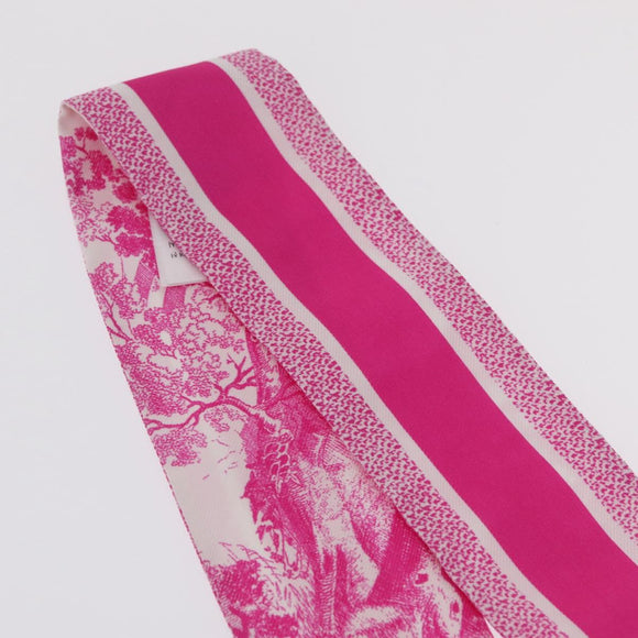 Christian Dior Mitza Scarf Silk Pink Auth am13212M