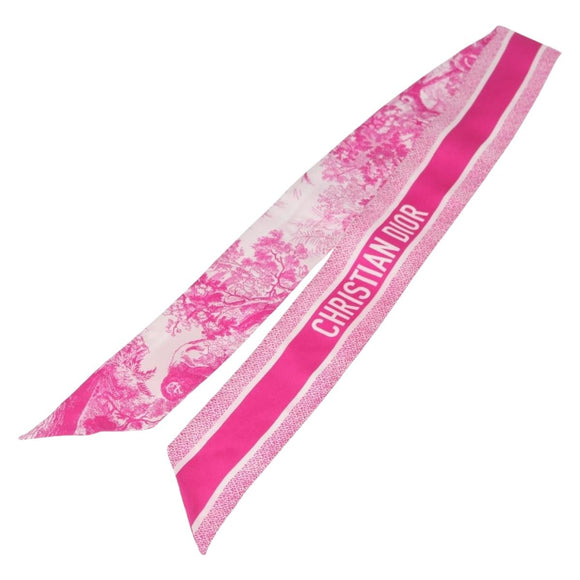 Christian Dior Mitza Scarf Silk Pink Auth am13212M