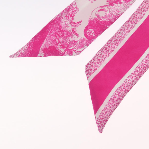 Christian Dior Mitza Scarf Silk Pink Auth am13212M