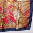 Salvatore Ferragamo Lion Scarf Silk Black Auth am13214V-10