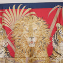 Salvatore Ferragamo Lion Scarf Silk Black Auth am13214V-14