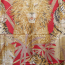 Salvatore Ferragamo Lion Scarf Silk Black Auth am13214V-18