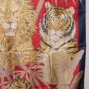 Salvatore Ferragamo Lion Scarf Silk Black Auth am13214V-19