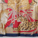 Salvatore Ferragamo Lion Scarf Silk Black Auth am13214V-21