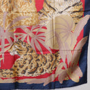 Salvatore Ferragamo Lion Scarf Silk Black Auth am13214V-22